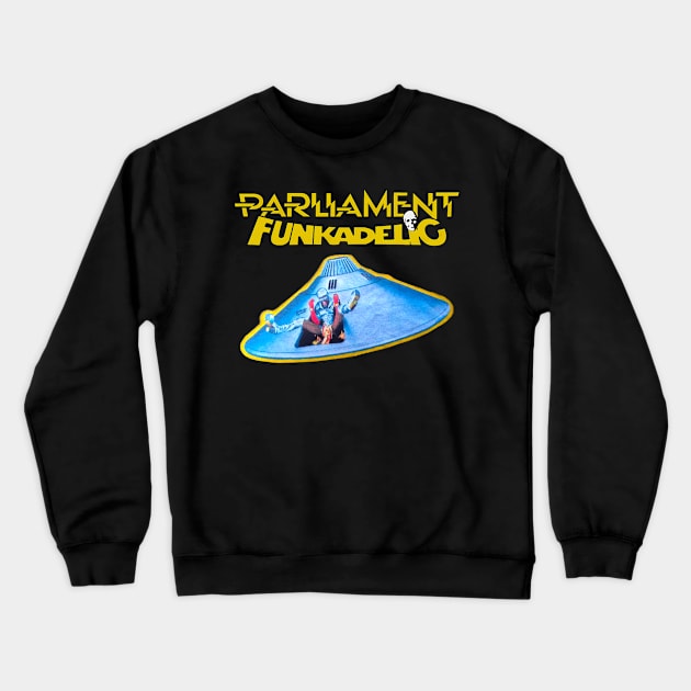 Vintage parliament funkadelic UFO Crewneck Sweatshirt by Marjunai